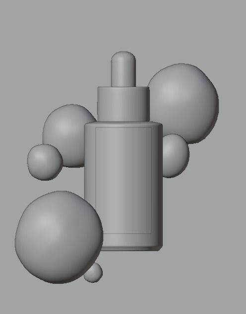 3D Bottle Mock-up 3D model_3