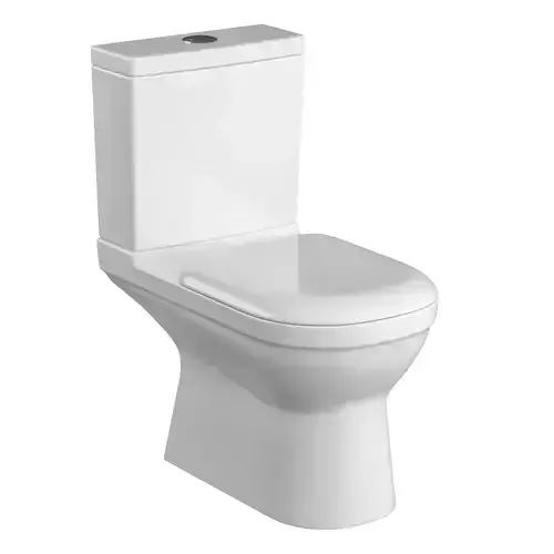 Two piece square shape EWC toilet 3D model Modeled in 3ds max