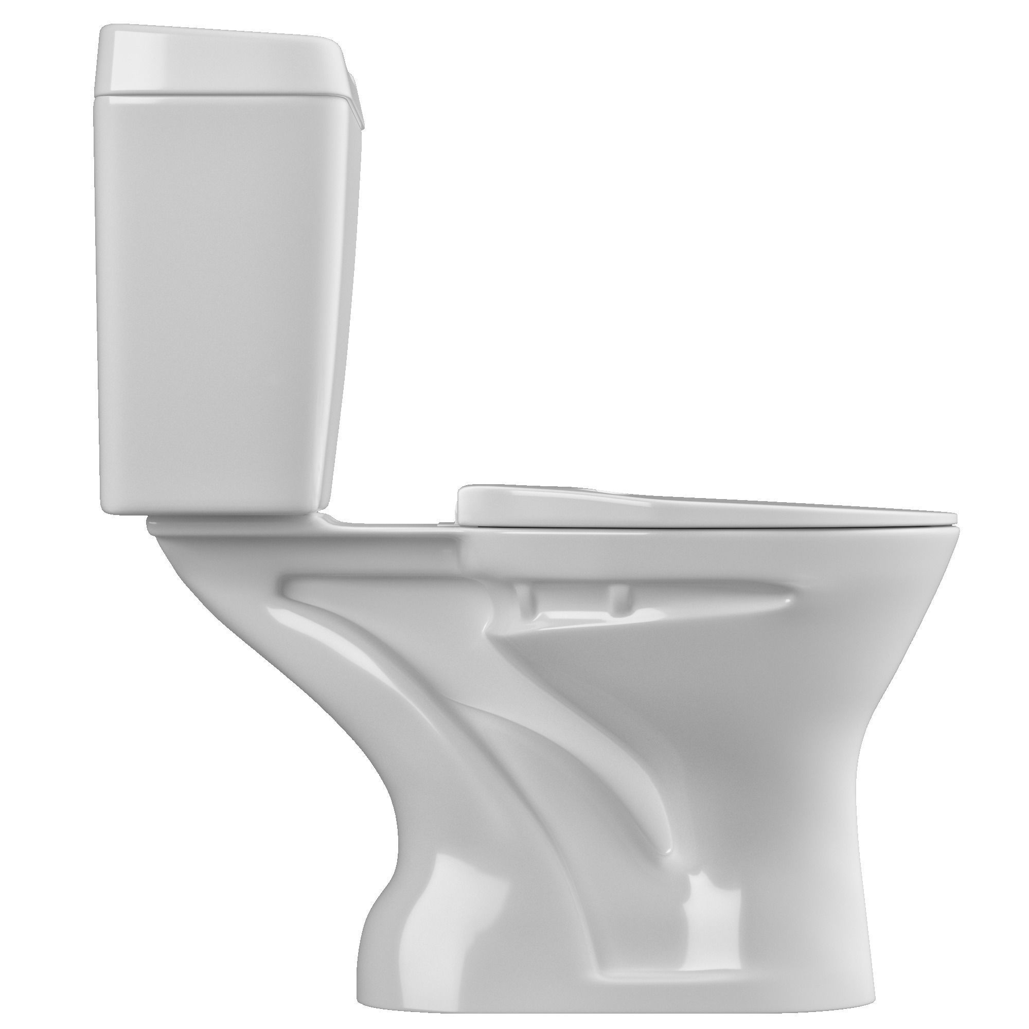 Two piece oval EWC toilet 3D model Modeled in 3ds max 3D model_1