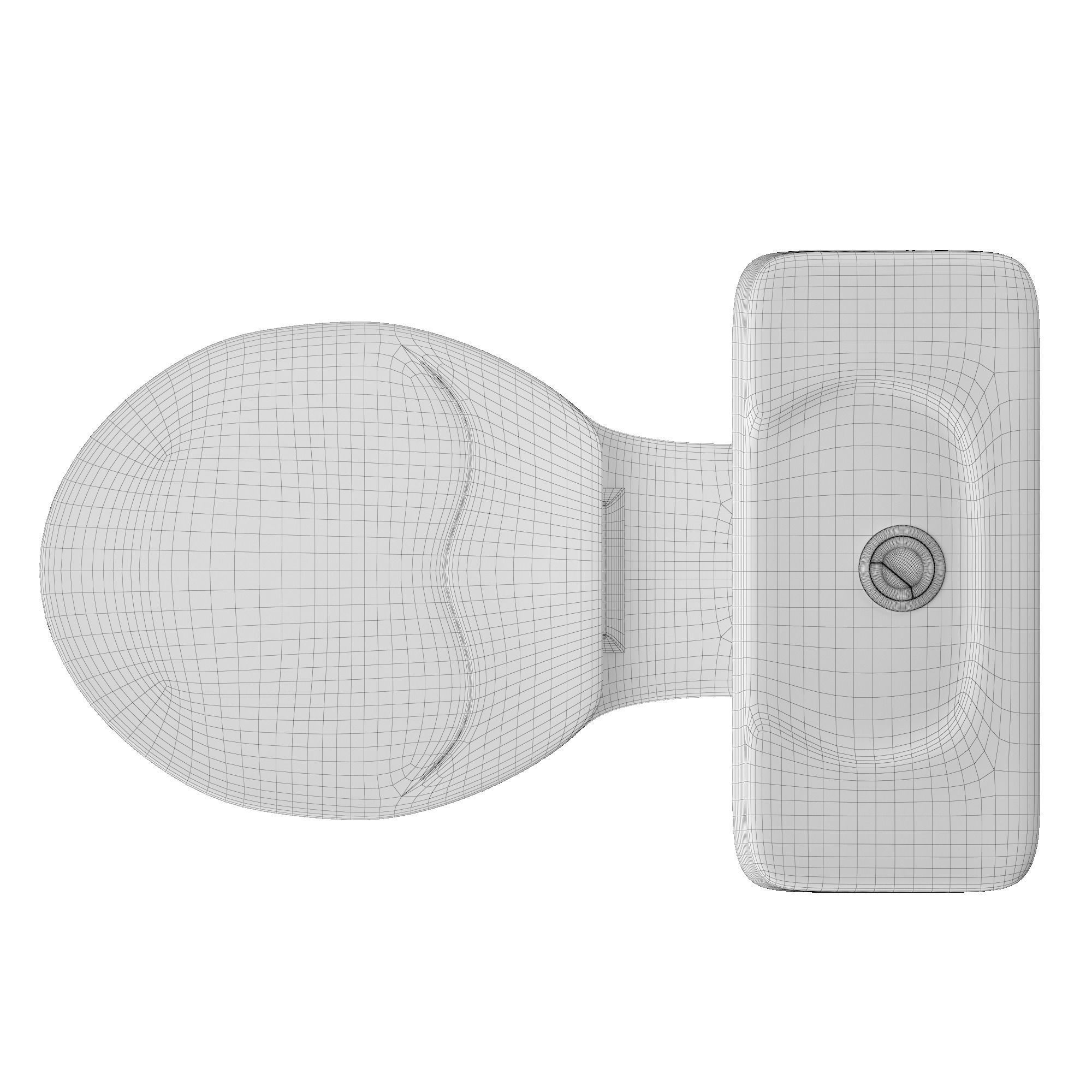 Two piece oval EWC toilet 3D model Modeled in 3ds max 3D model_8