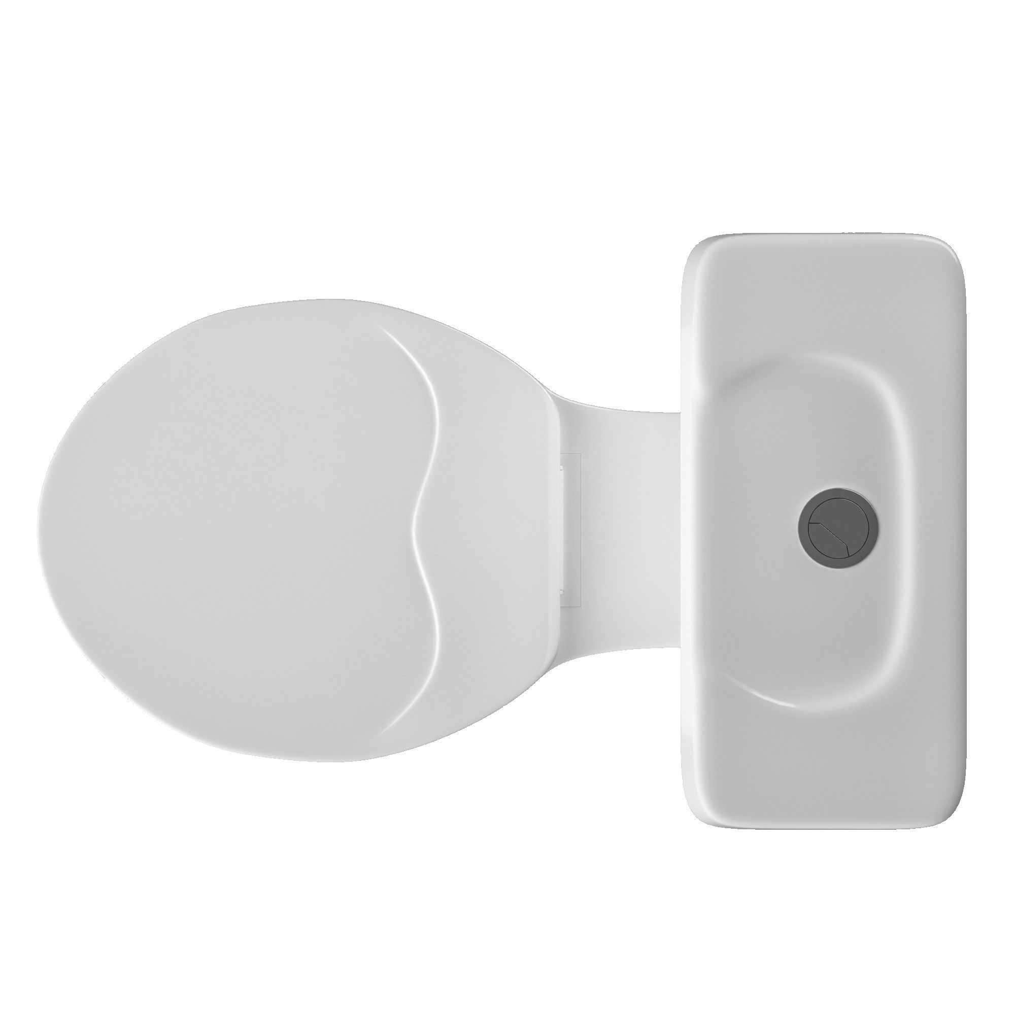 Two piece oval EWC toilet 3D model Modeled in 3ds max 3D model_2