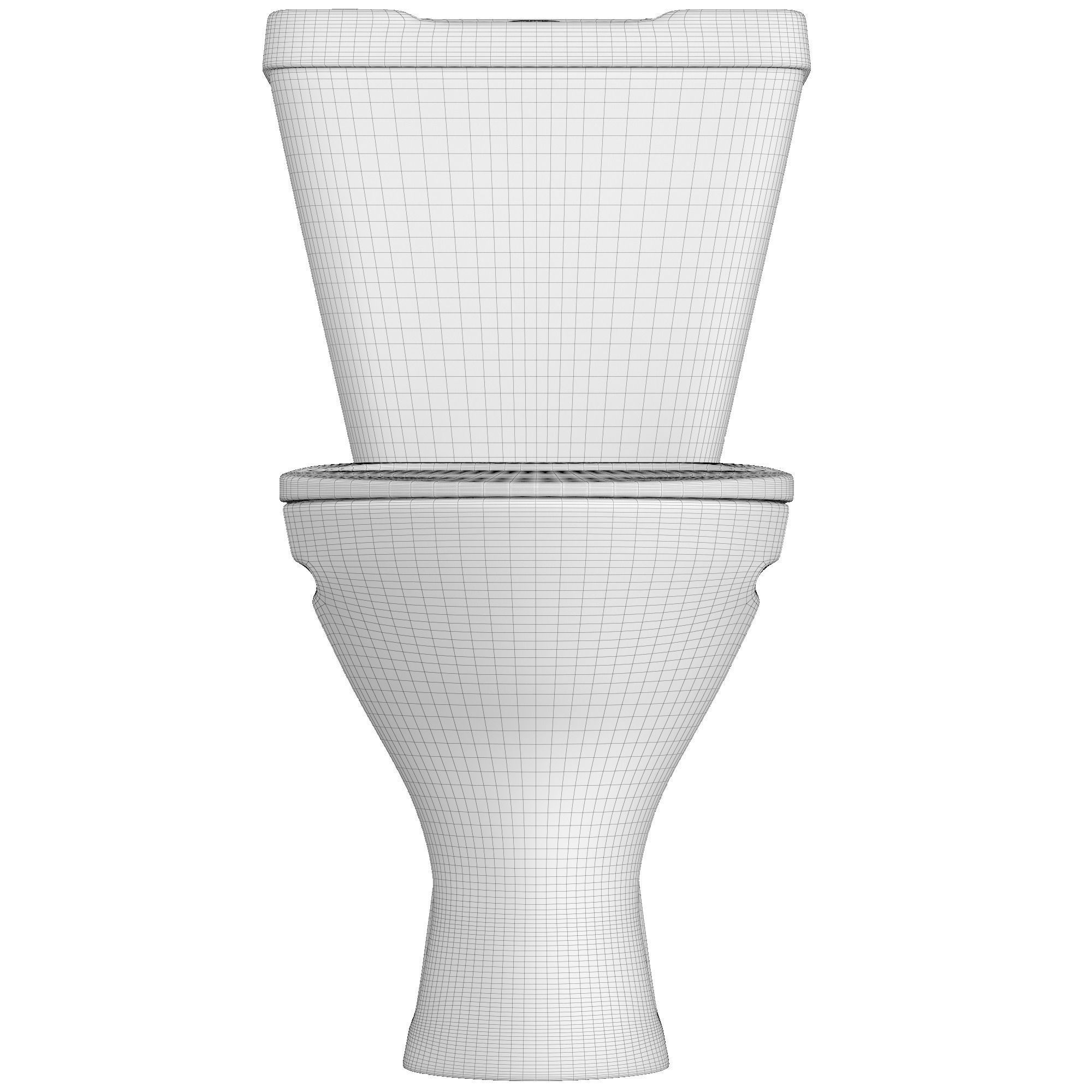 Two piece oval EWC toilet 3D model Modeled in 3ds max 3D model_11