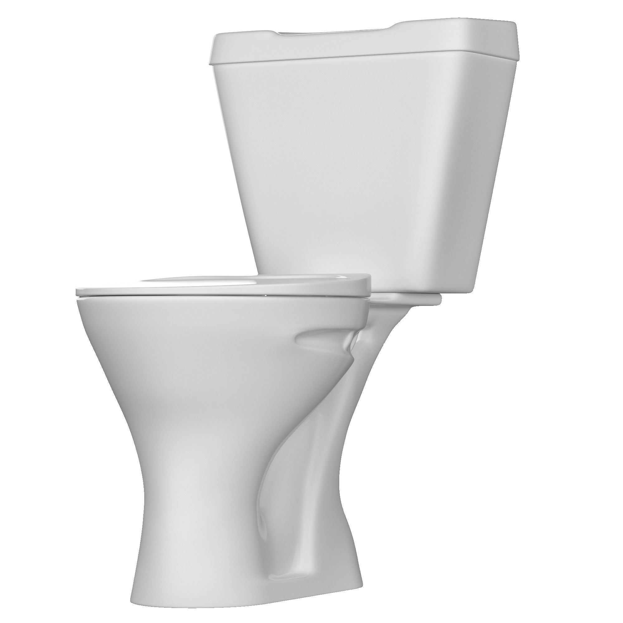 Two piece oval EWC toilet 3D model Modeled in 3ds max 3D model_4
