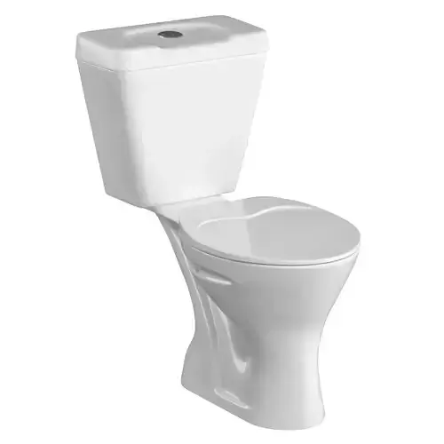 Two piece oval EWC toilet 3D model Modeled in 3ds max