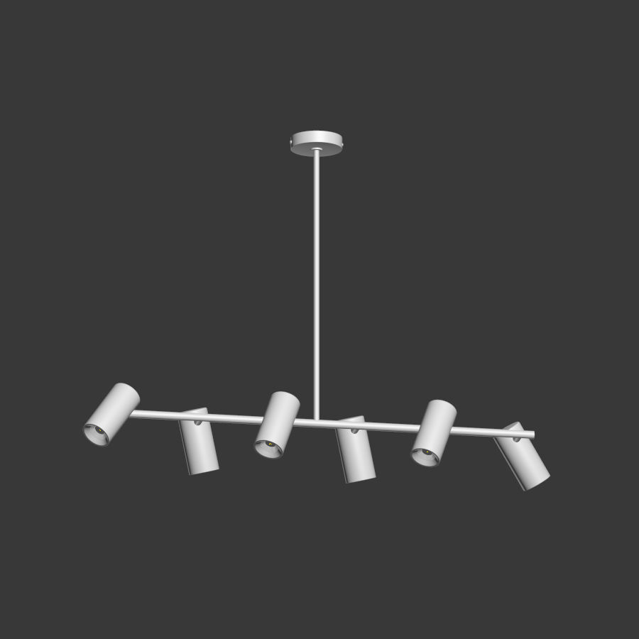 Obie Diner 6 Light Pendant By Made 3D model_3