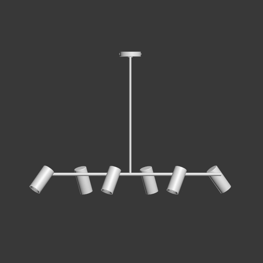 Obie Diner 6 Light Pendant By Made 3D model_2