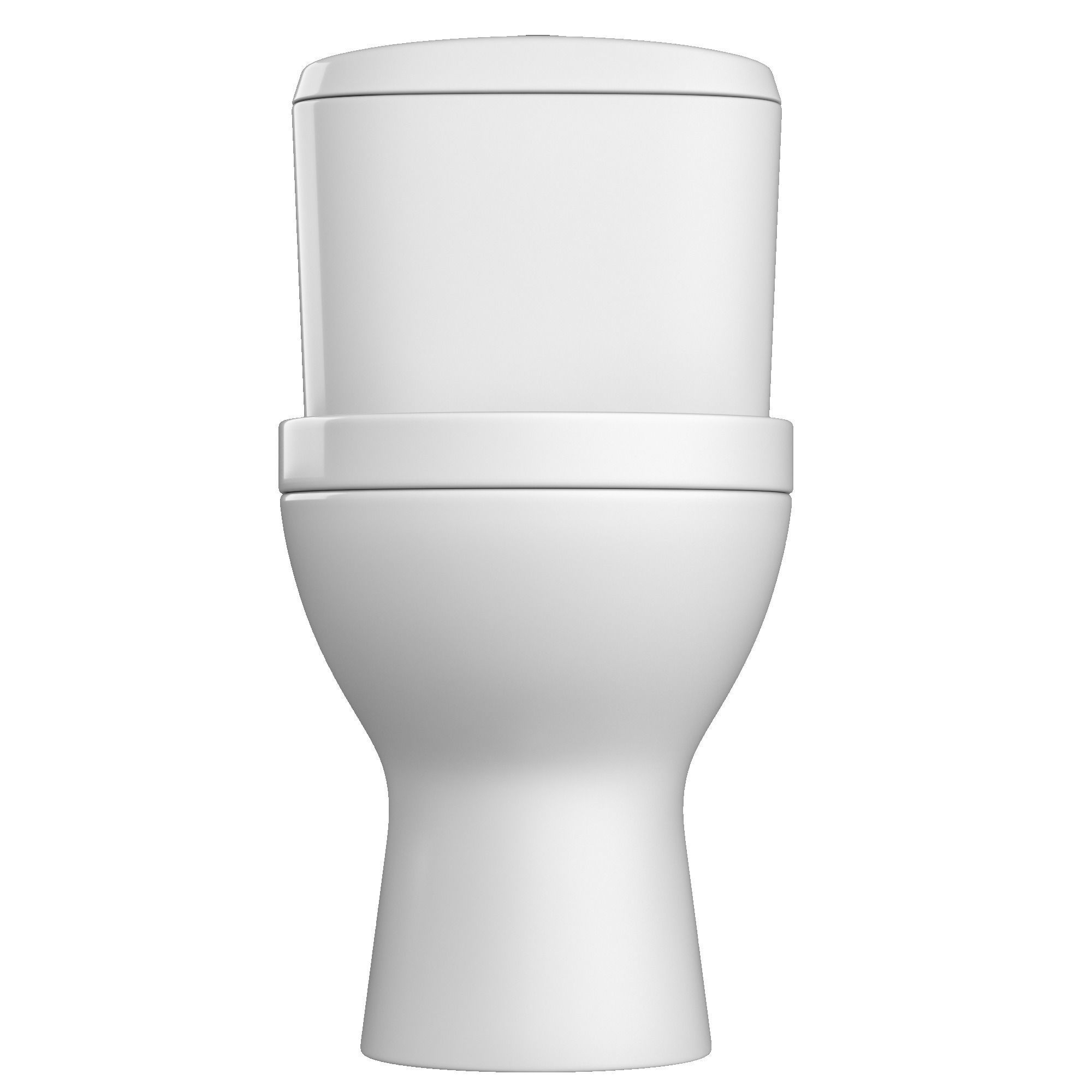Two piece rounded rectangle shape EWC toilet Modeled in 3ds max 3D model_5