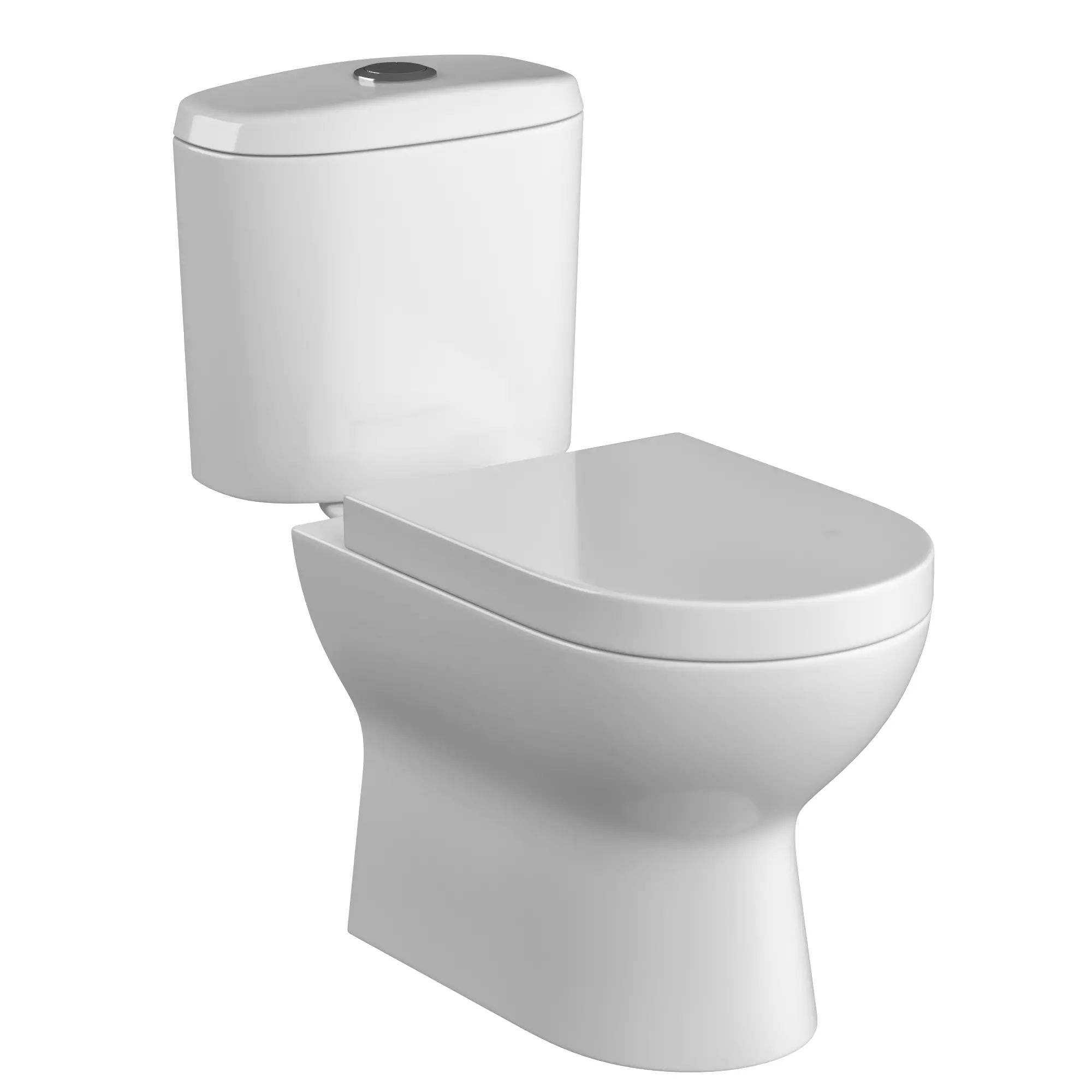 Two piece rounded rectangle shape EWC toilet Modeled in 3ds max 3D model_0