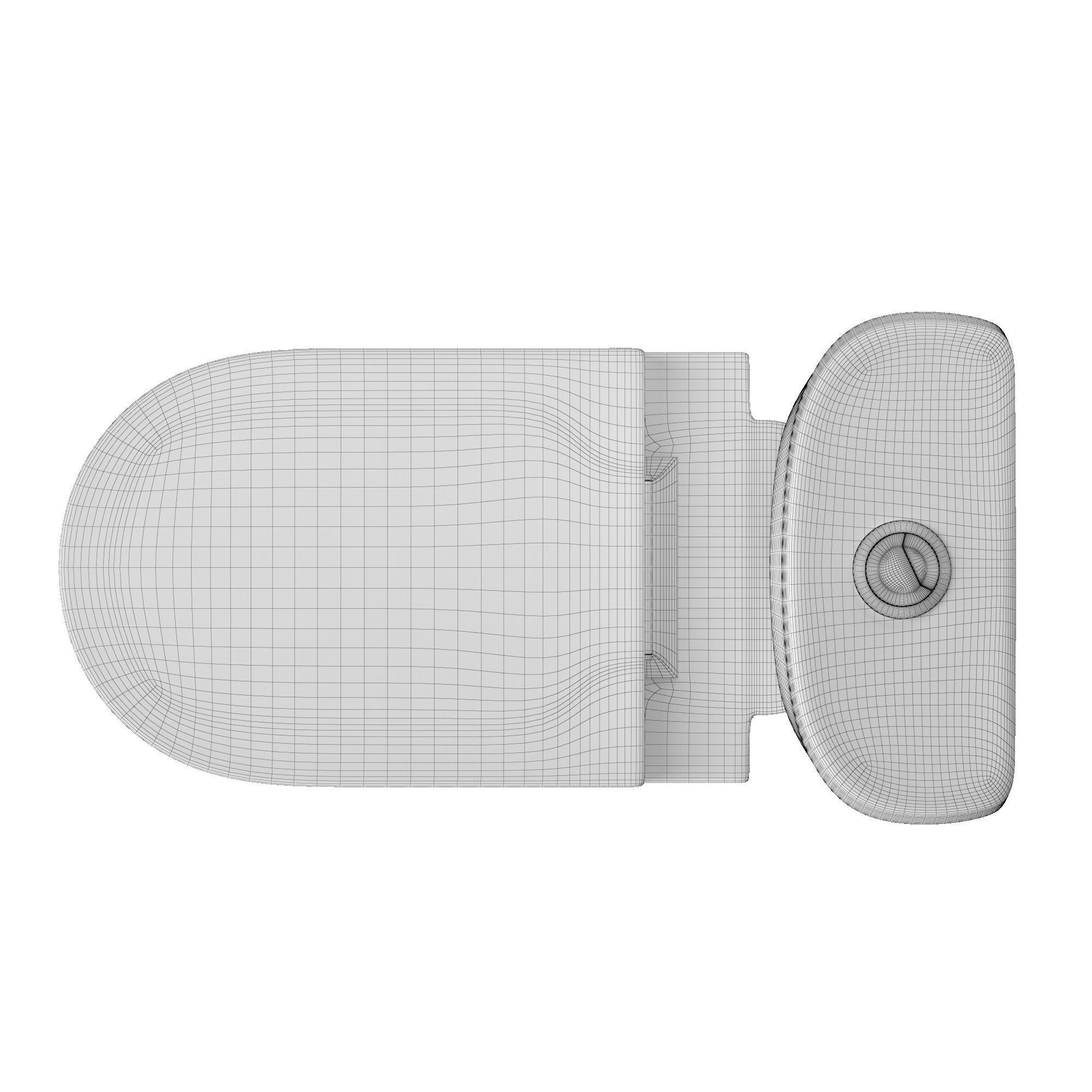 Two piece rounded rectangle shape EWC toilet Modeled in 3ds max 3D model_8