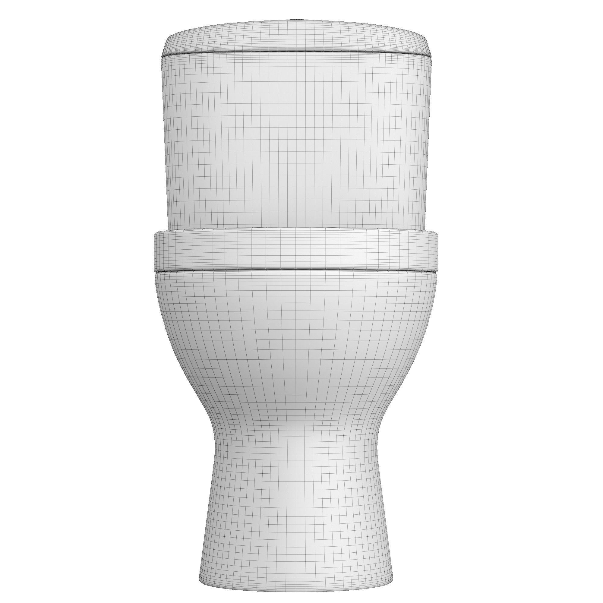 Two piece rounded rectangle shape EWC toilet Modeled in 3ds max 3D model_11
