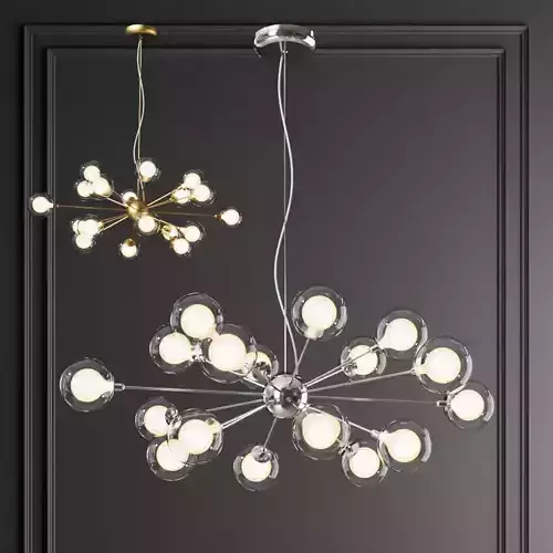 Possini Euro Spheres 30 Wide 15 Light Sputnik Glass Pendant
