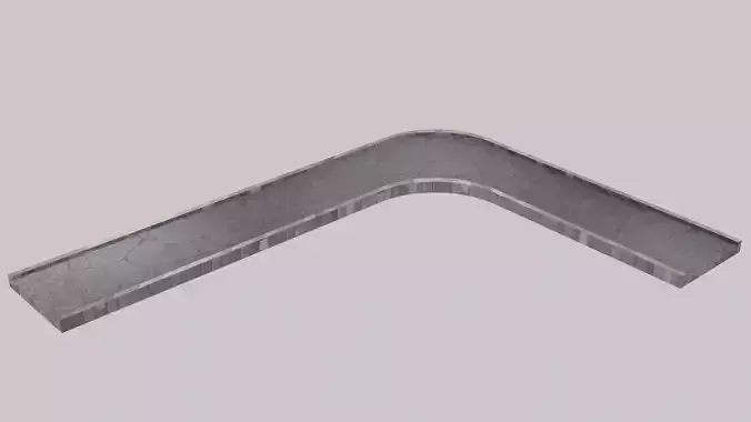 Curved Road Bridge - Textured 