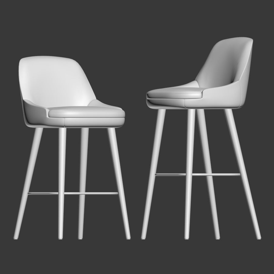 375 Walter Knoll Bar Stool 3D model_1