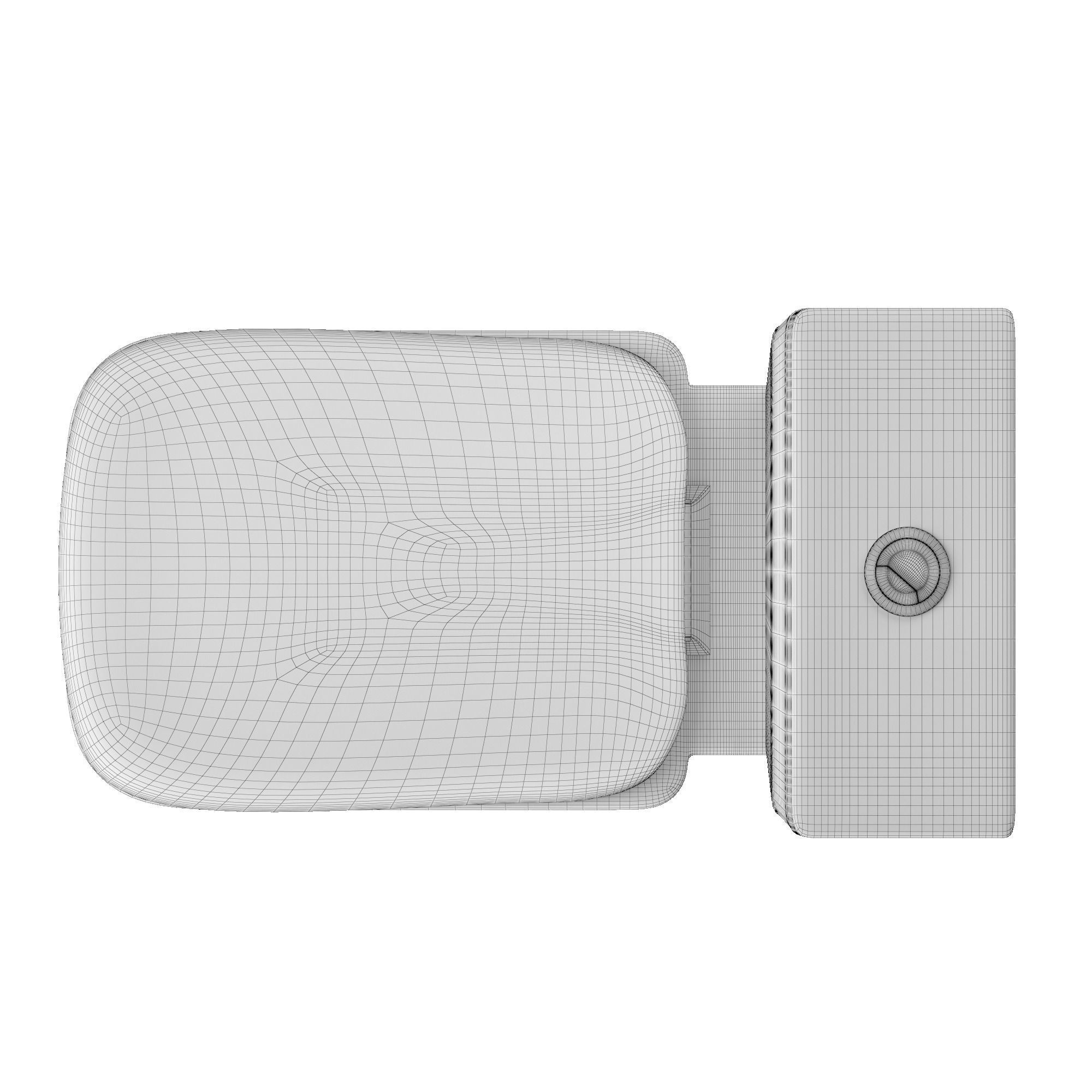 Two piece rectangle shape EWC toilet 3D model Modeled in 3ds max 3D model_8