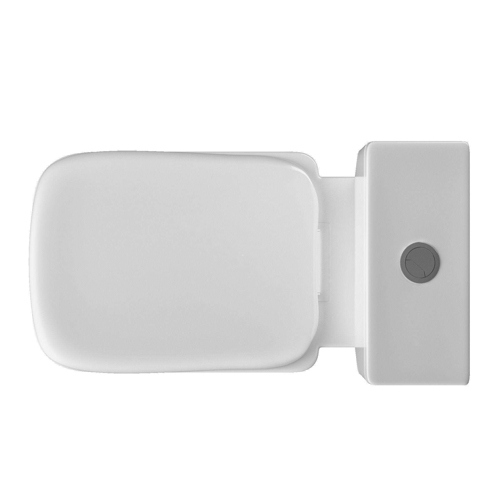 Two piece rectangle shape EWC toilet 3D model Modeled in 3ds max 3D model_2