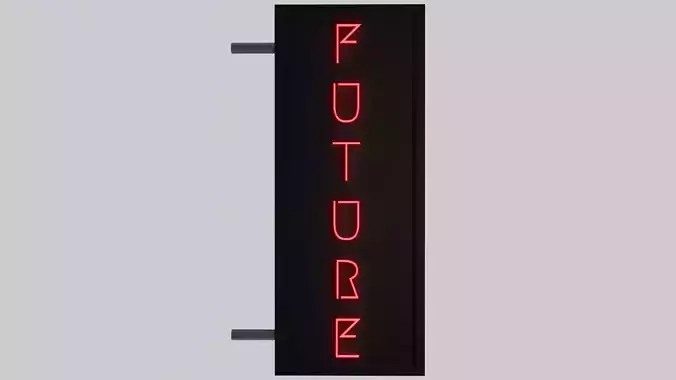 Neon Sign - Glowing Lights Low-poly 3D model