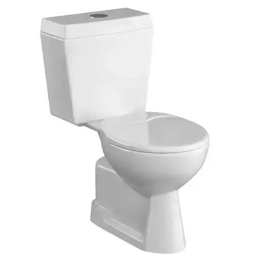 Two piece oval shape EWC toilet 3D model Modeled in 3ds max