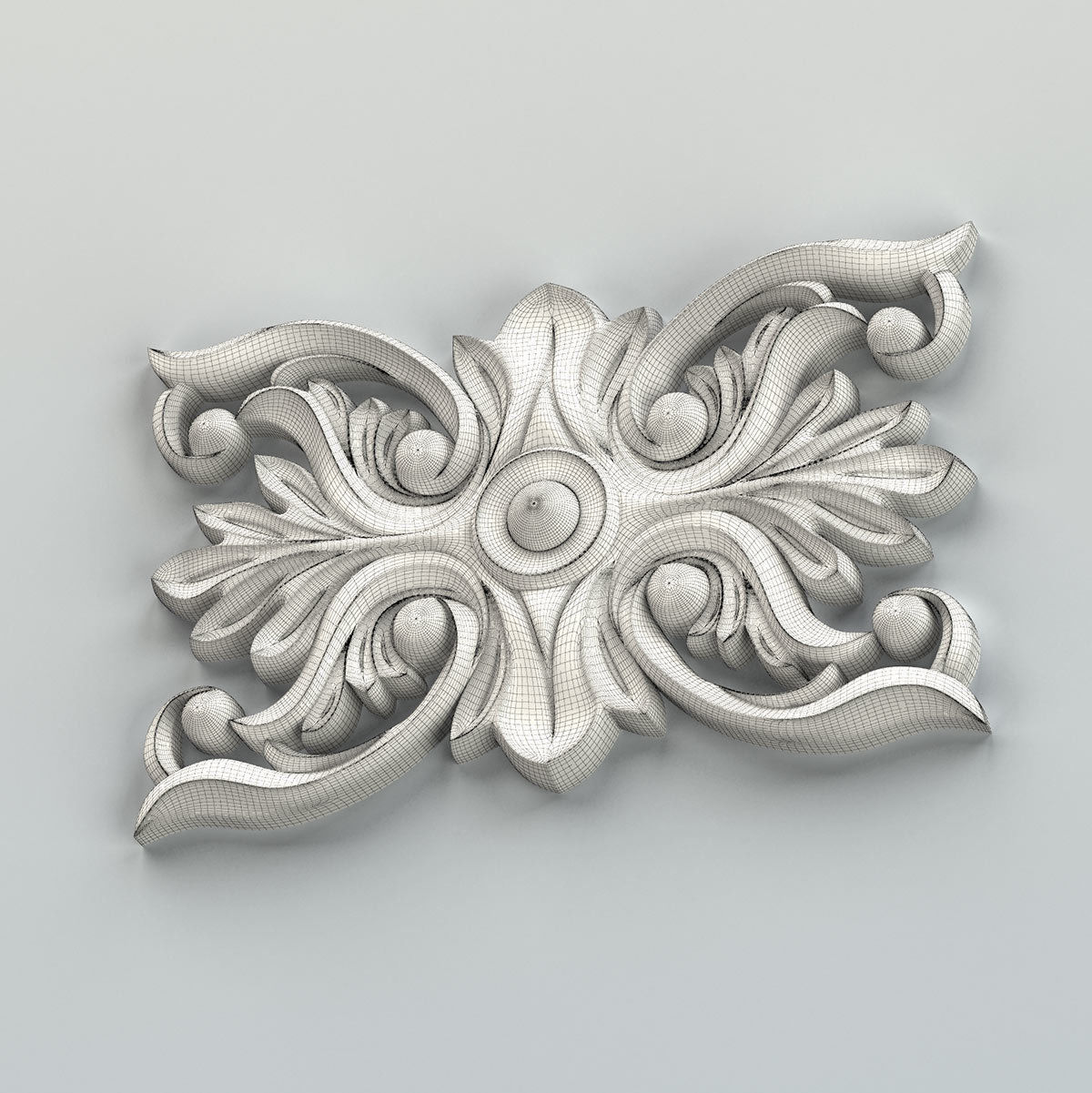 Square rosette 013 3D model_7