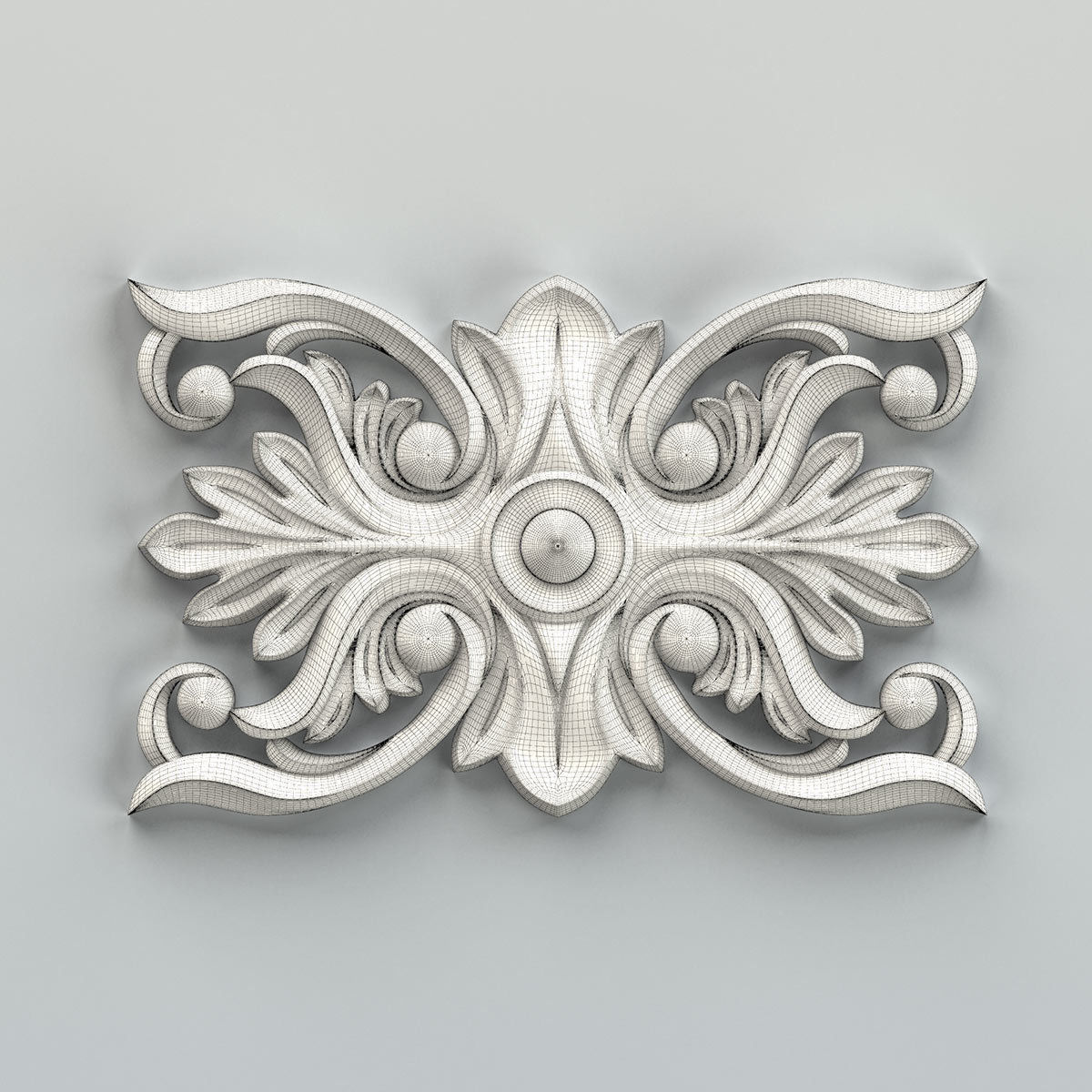 Square rosette 013 3D model_5