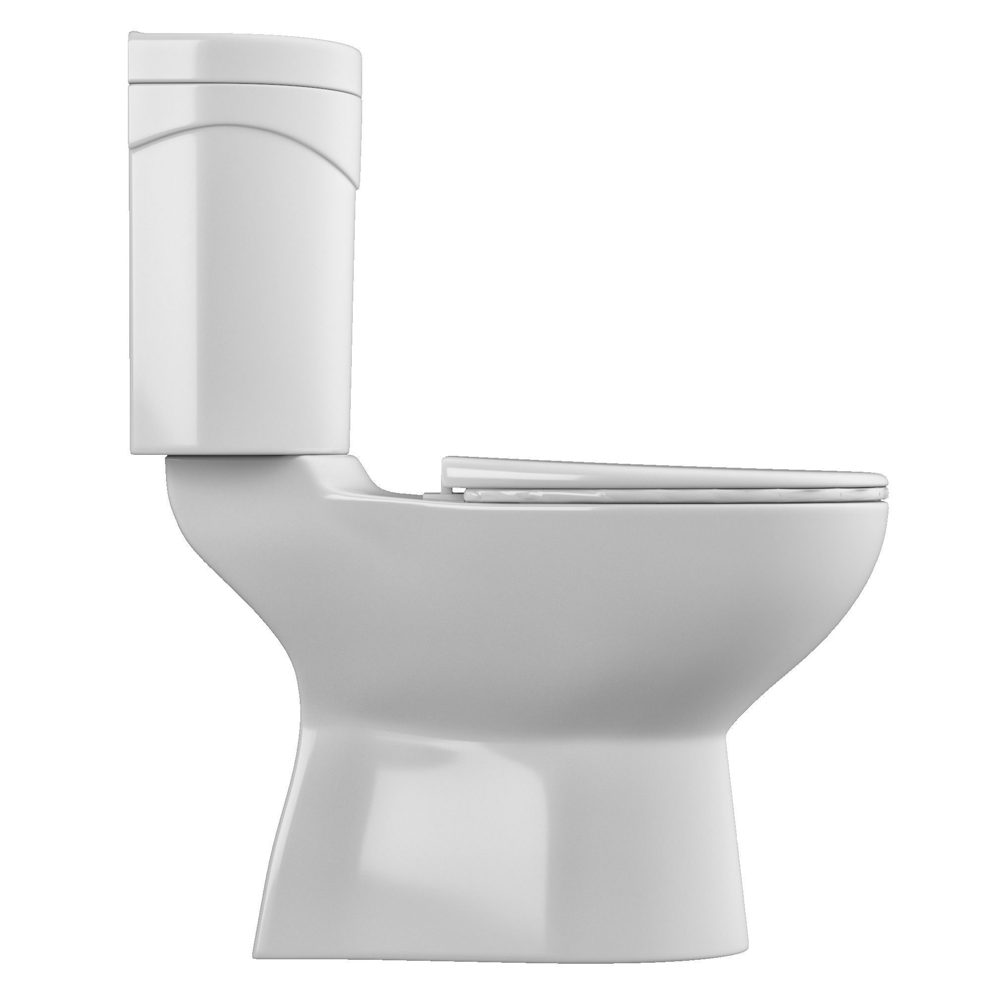 Two piece oval shape EWC toilet 3D model Modeled in 3ds max 3D model_1
