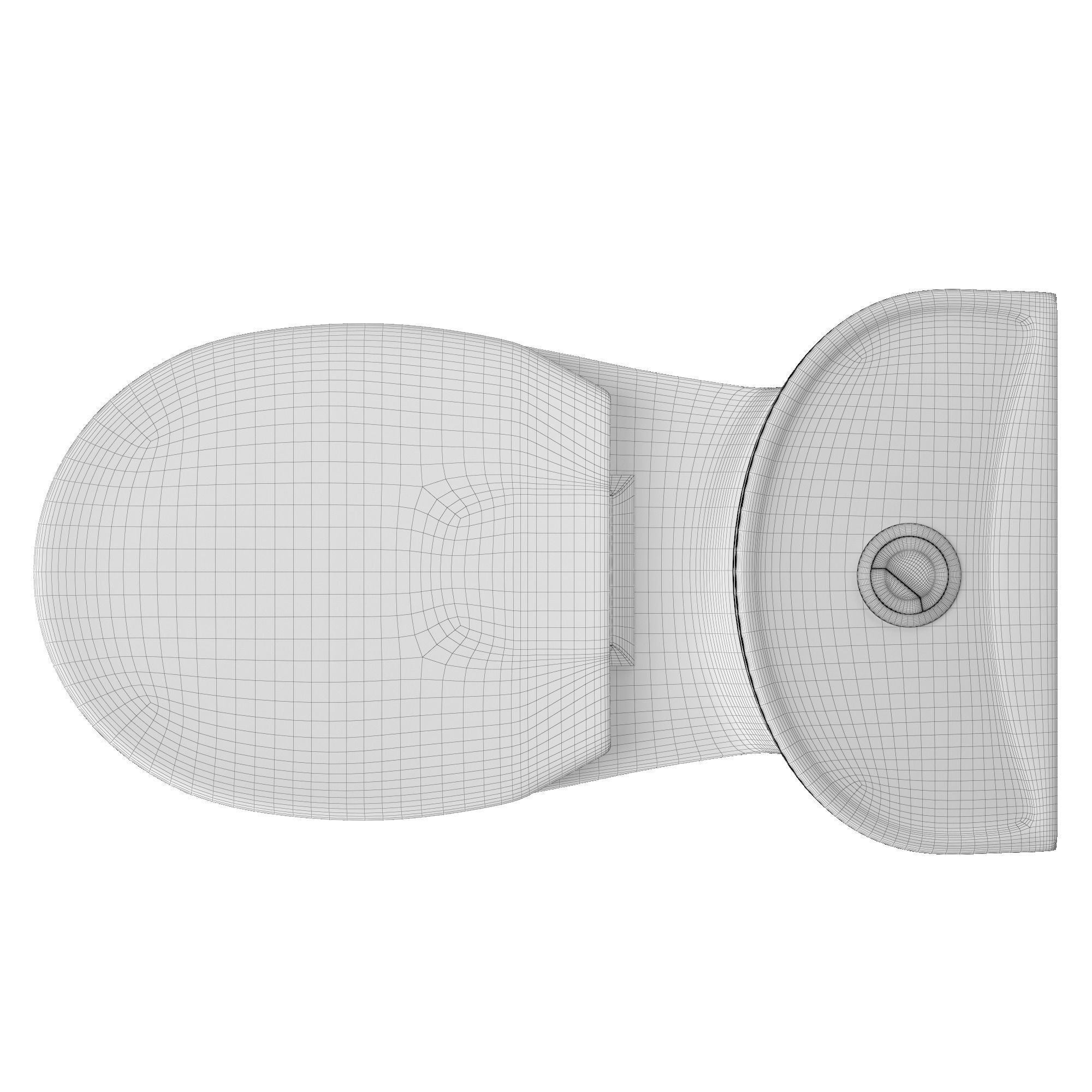 Two piece oval shape EWC toilet 3D model Modeled in 3ds max 3D model_8