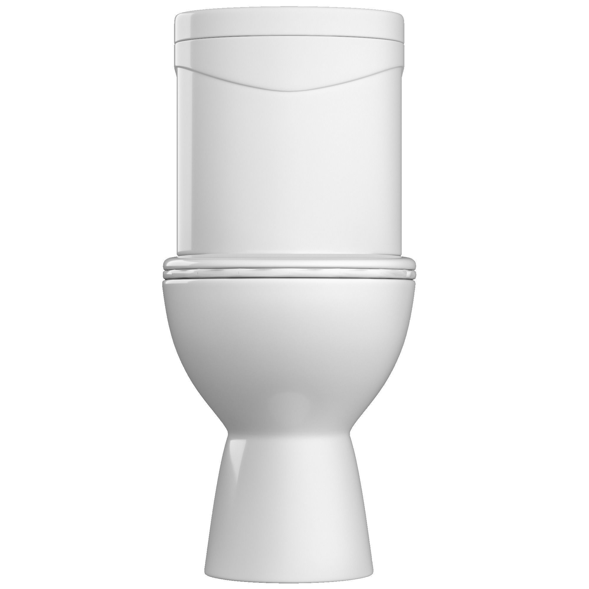 Two piece oval shape EWC toilet 3D model Modeled in 3ds max 3D model_5