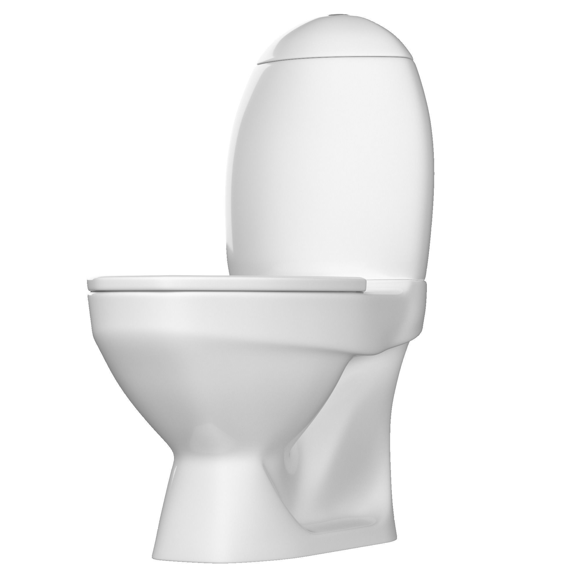 Two piece EWC toilet 3D model Modeled in 3ds max 3D model_4