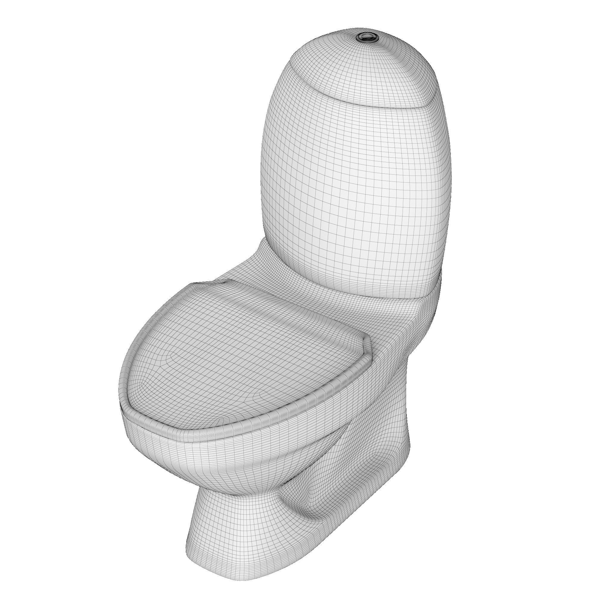 Two piece EWC toilet 3D model Modeled in 3ds max 3D model_9