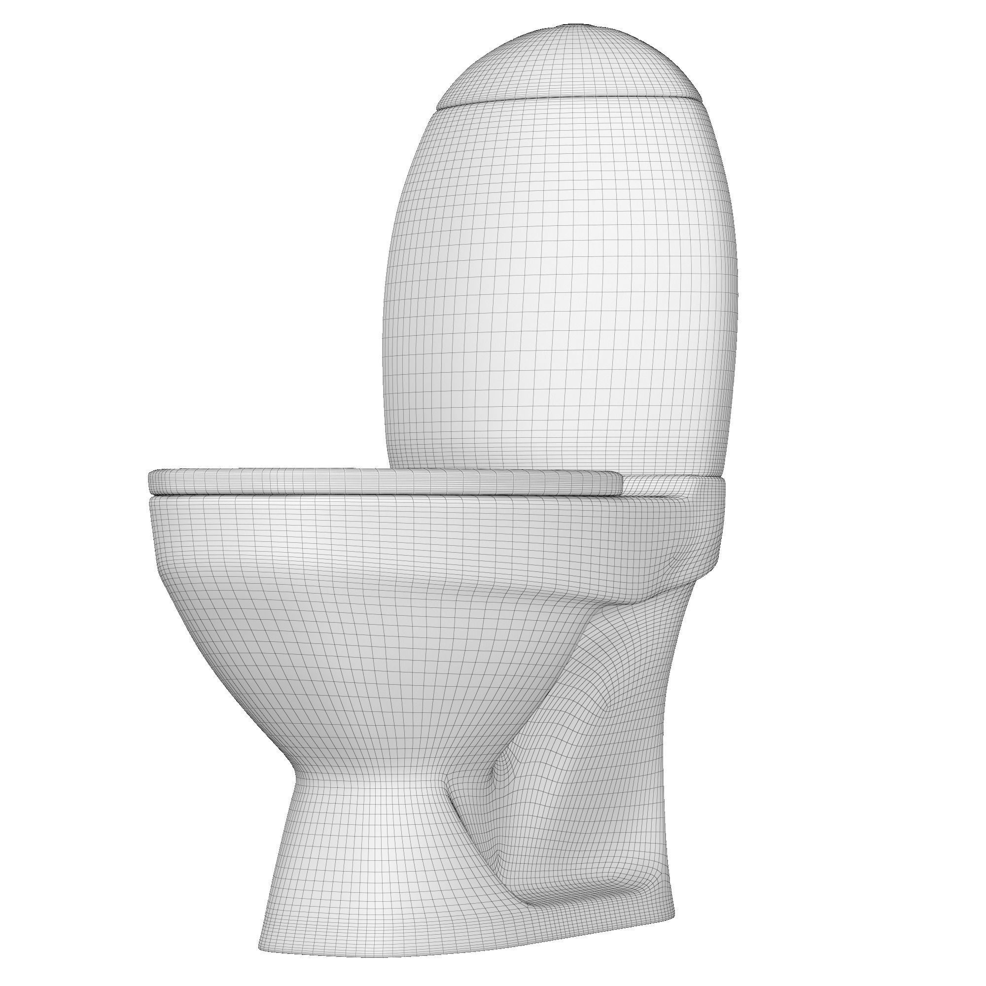 Two piece EWC toilet 3D model Modeled in 3ds max 3D model_10