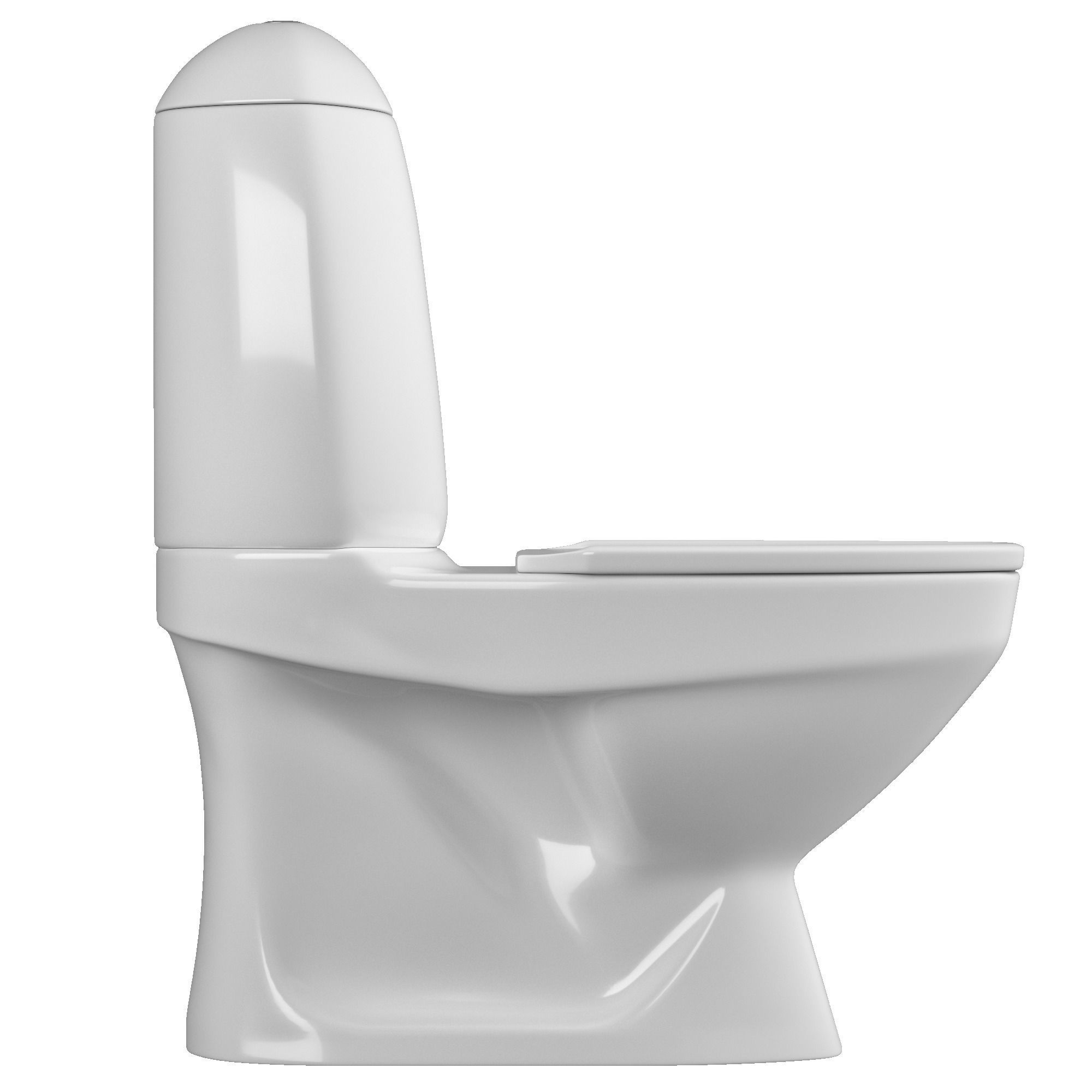 Two piece EWC toilet 3D model Modeled in 3ds max 3D model_1