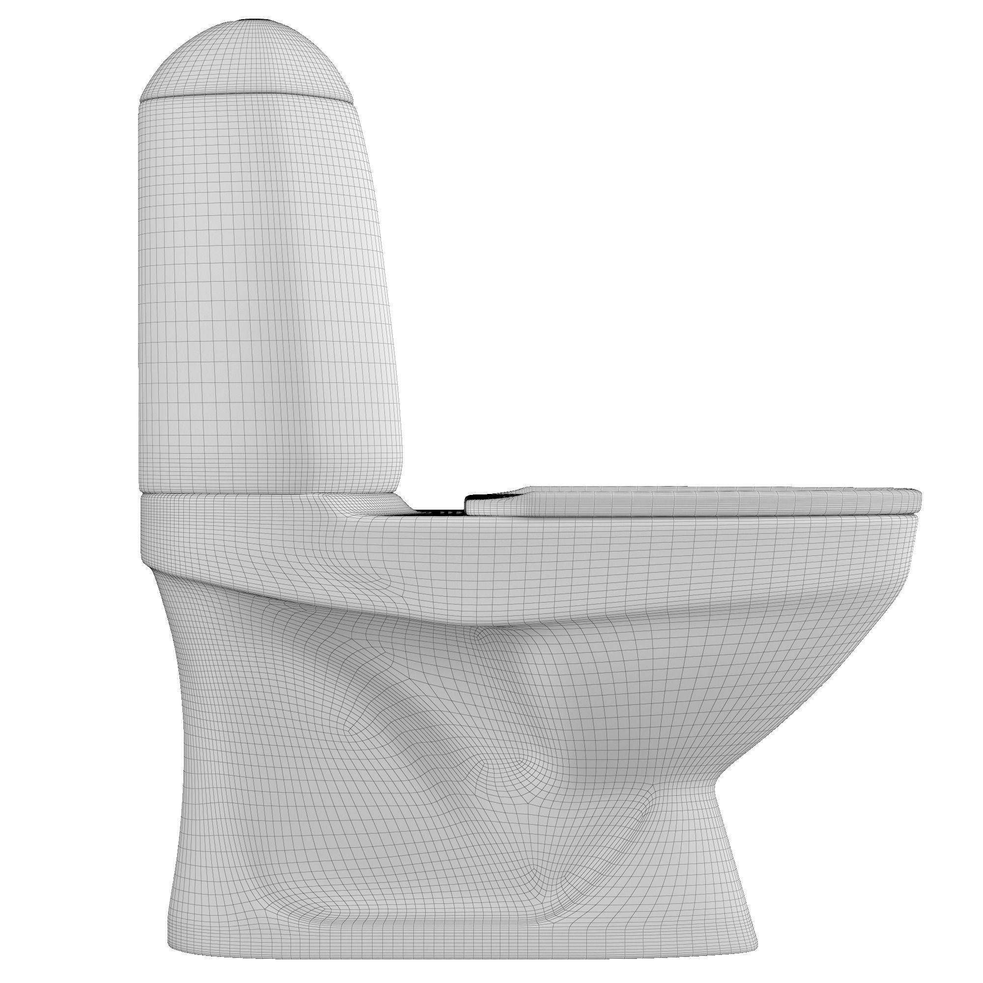 Two piece EWC toilet 3D model Modeled in 3ds max 3D model_7