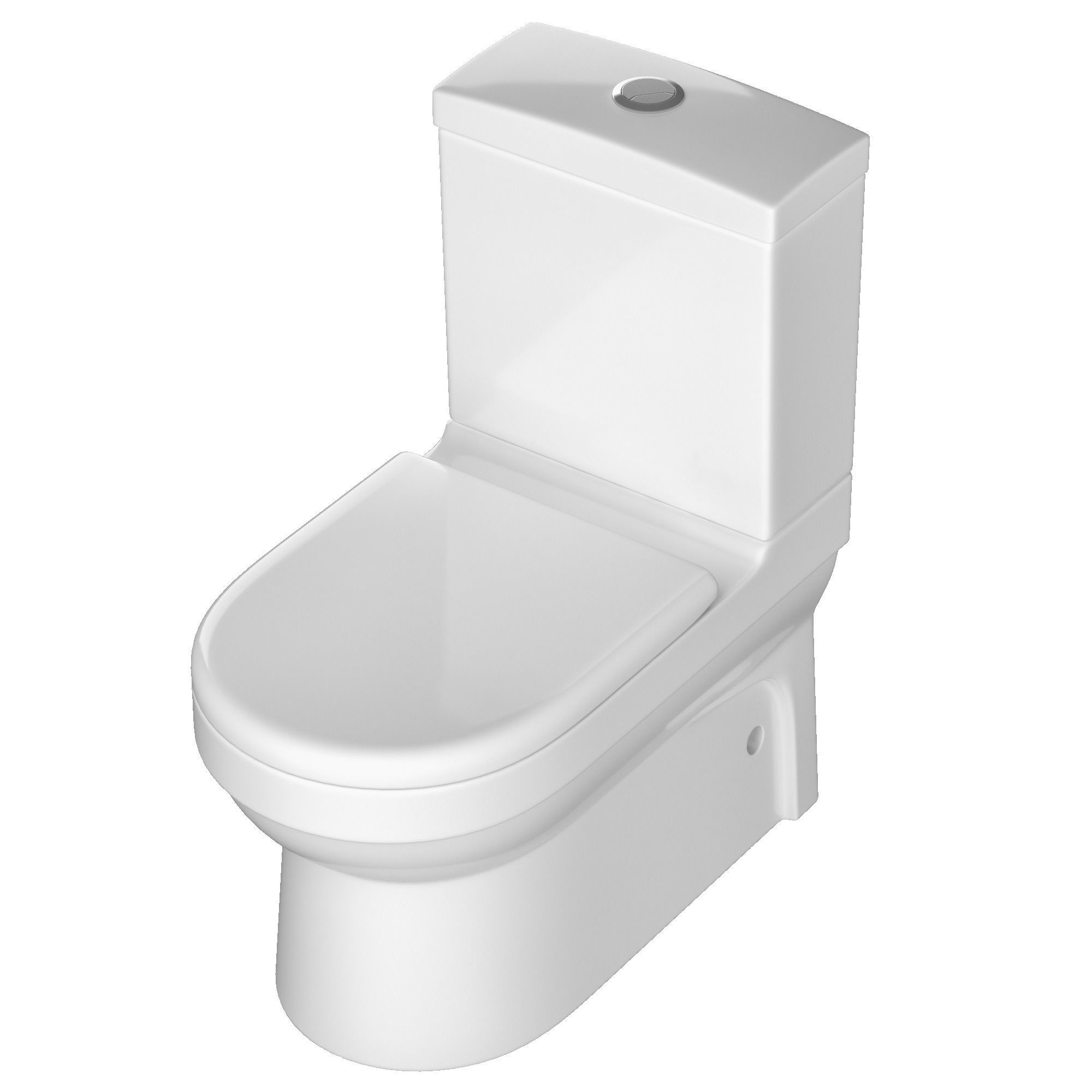 Two piece EWC toilet 3D model Modeled in 3ds max 3D model_3