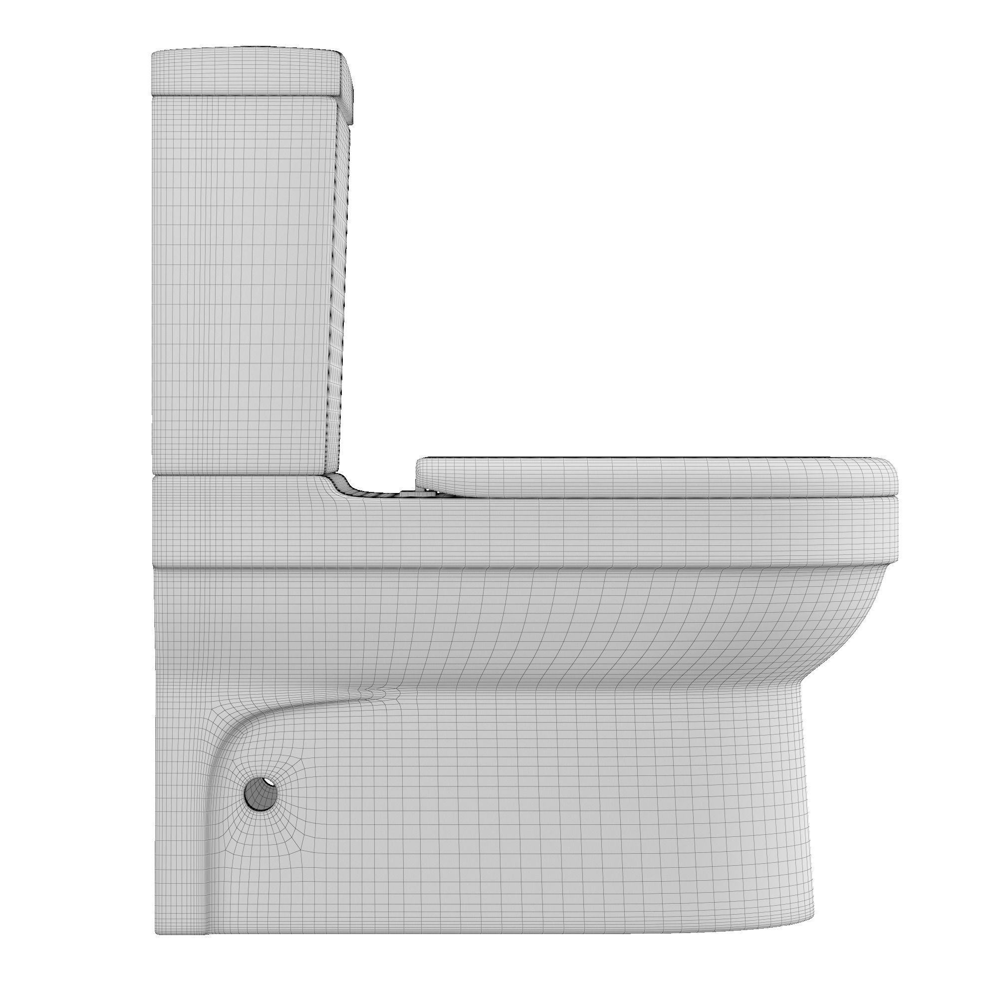 Two piece EWC toilet 3D model Modeled in 3ds max 3D model_7