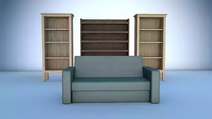 Sofa and Shelf