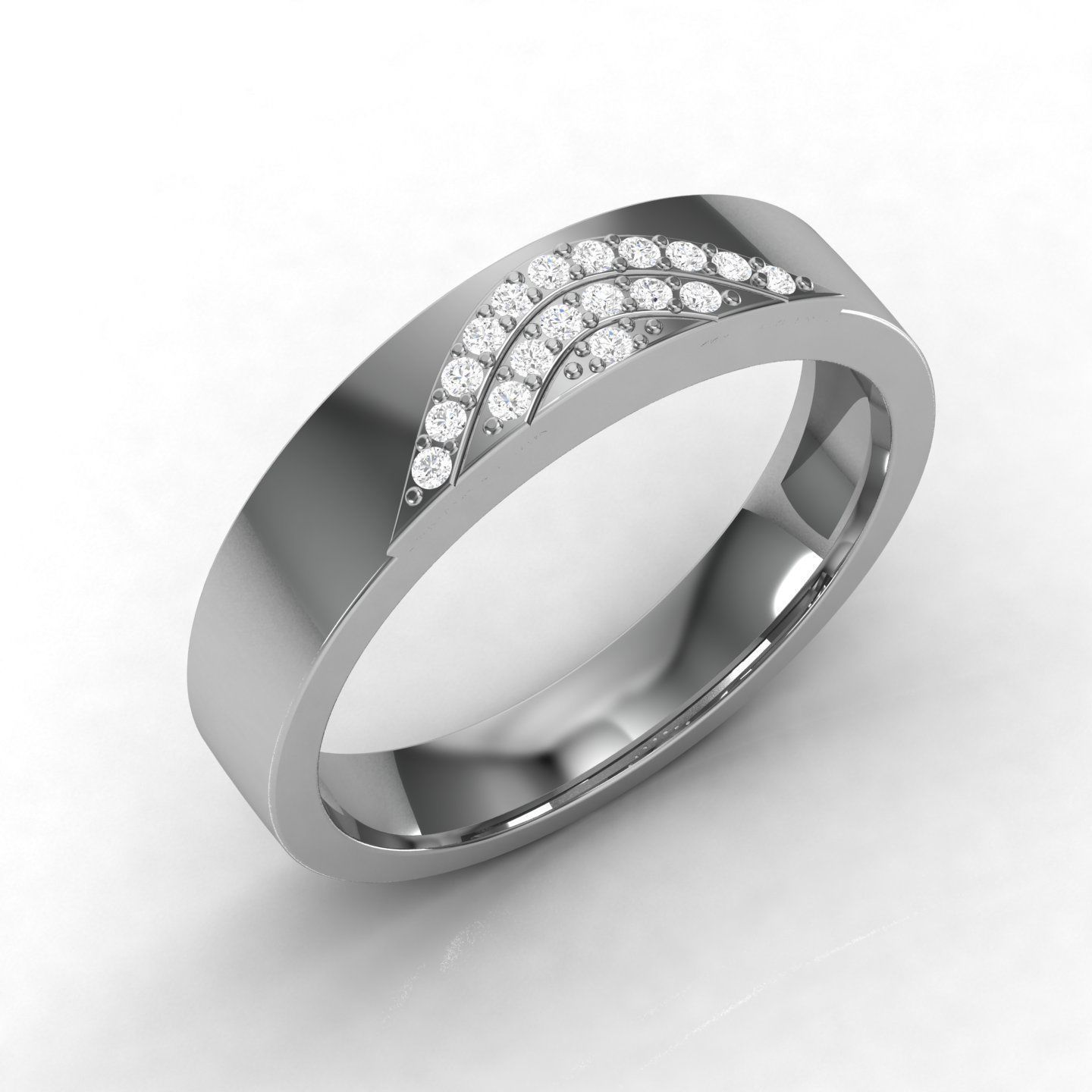 Women band ring 3dm stl render detail 3D print model_1