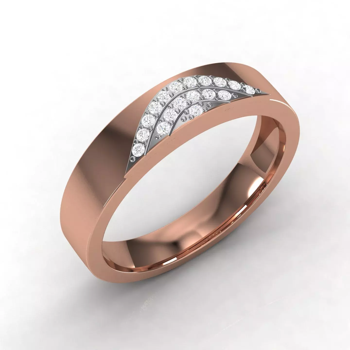 Women band ring 3dm stl render detail 3D print model_0