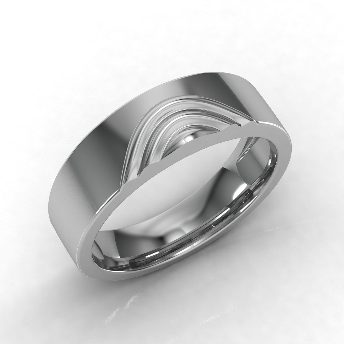 Women band ring 3dm render detail 3D print model_1