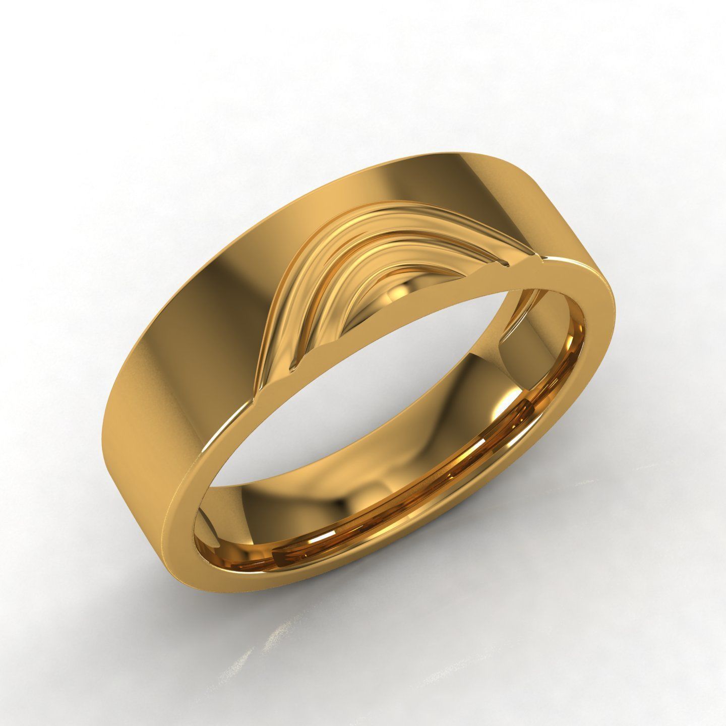 Women band ring 3dm render detail 3D print model_2