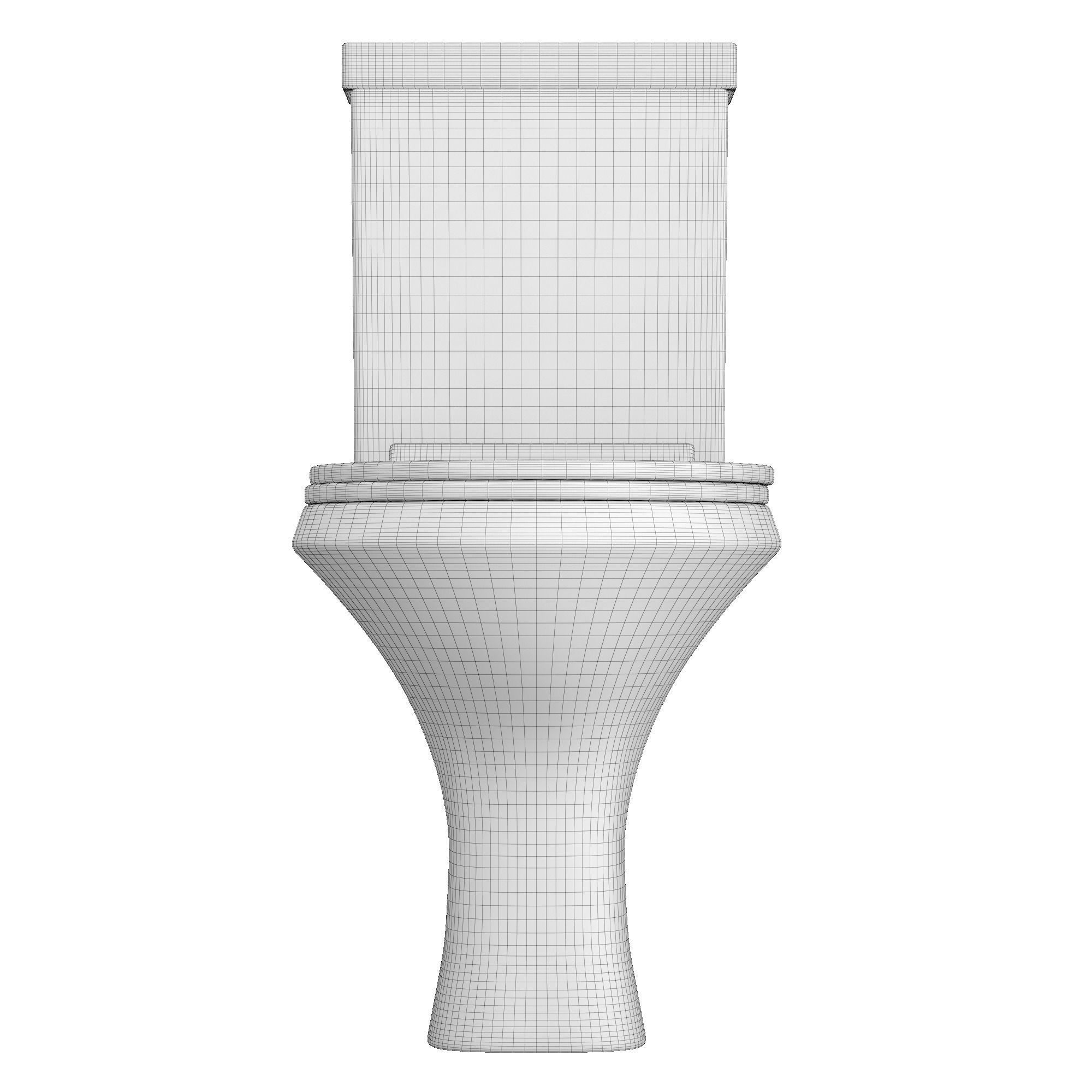 Two piece oval shape EWC toilet 3D model Modeled in 3ds max 3D model_11