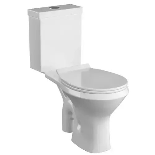 Two piece oval shape EWC toilet 3D model Modeled in 3ds max