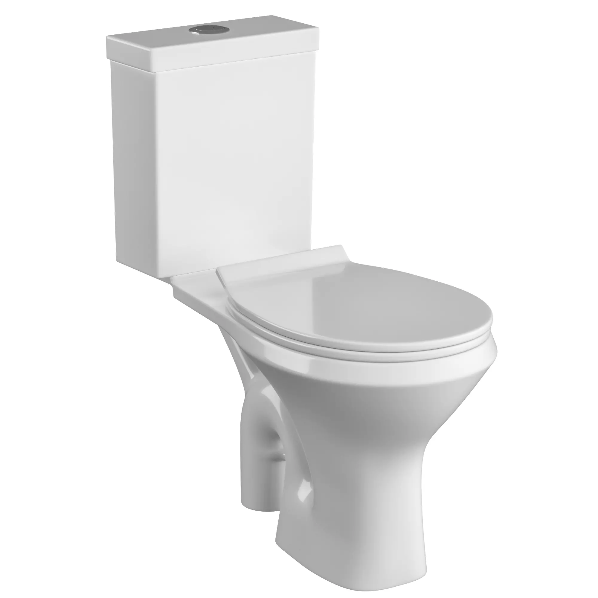 Two piece oval shape EWC toilet 3D model Modeled in 3ds max 3D model_0