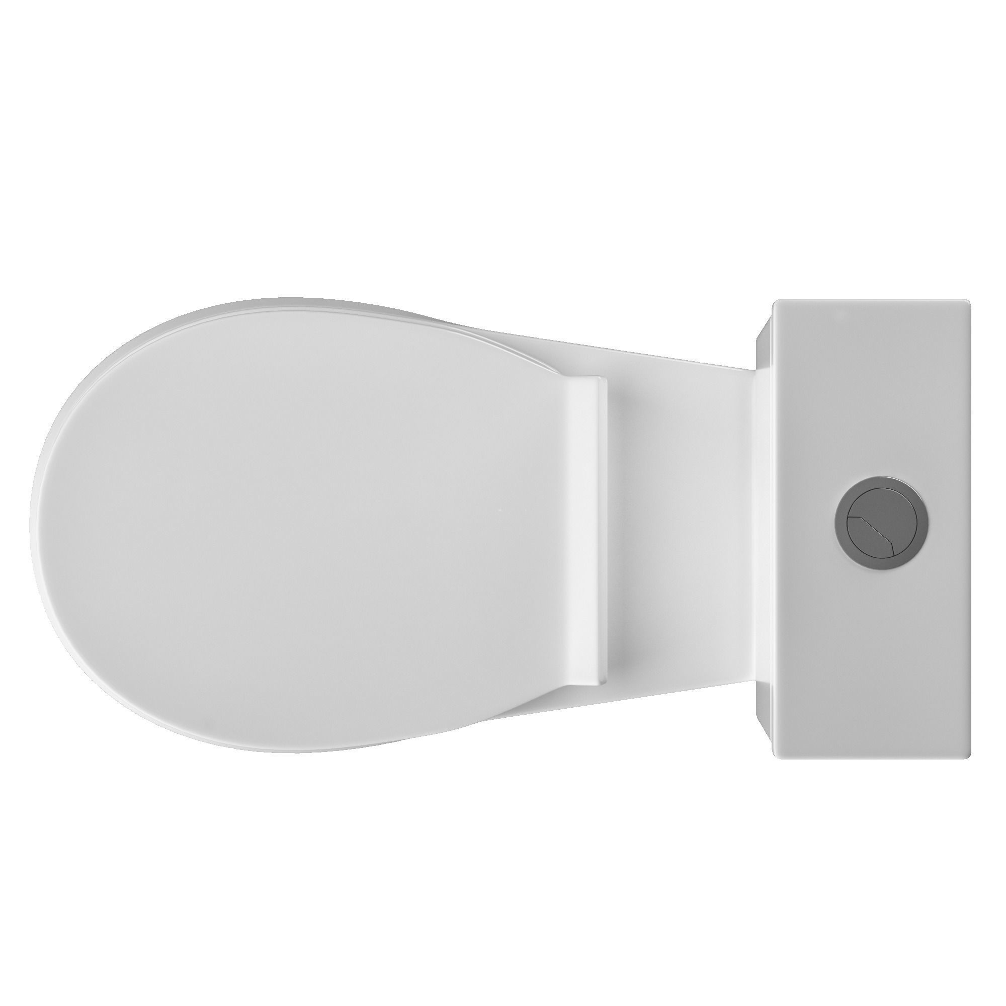 Two piece oval shape EWC toilet 3D model Modeled in 3ds max 3D model_2