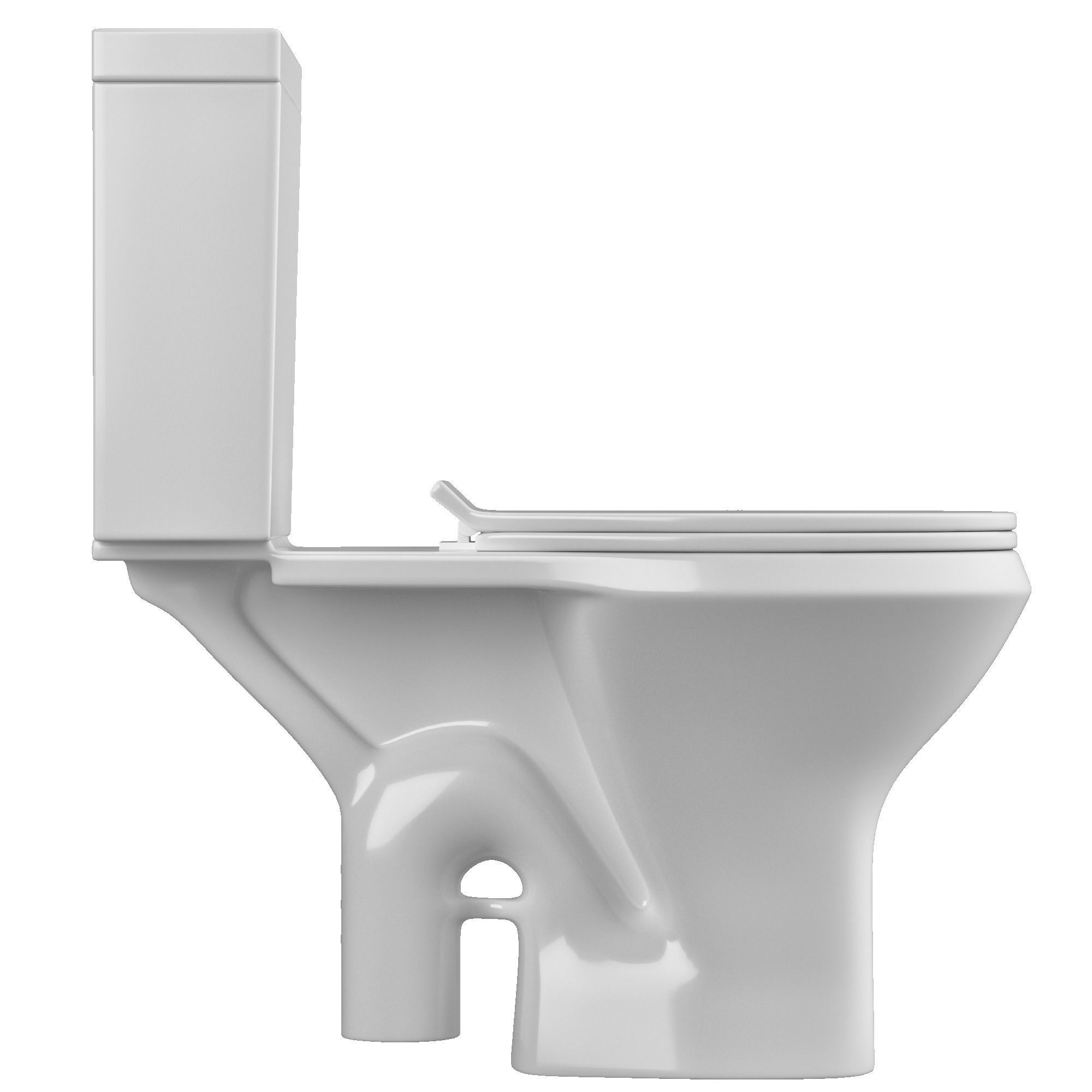 Two piece oval shape EWC toilet 3D model Modeled in 3ds max 3D model_1