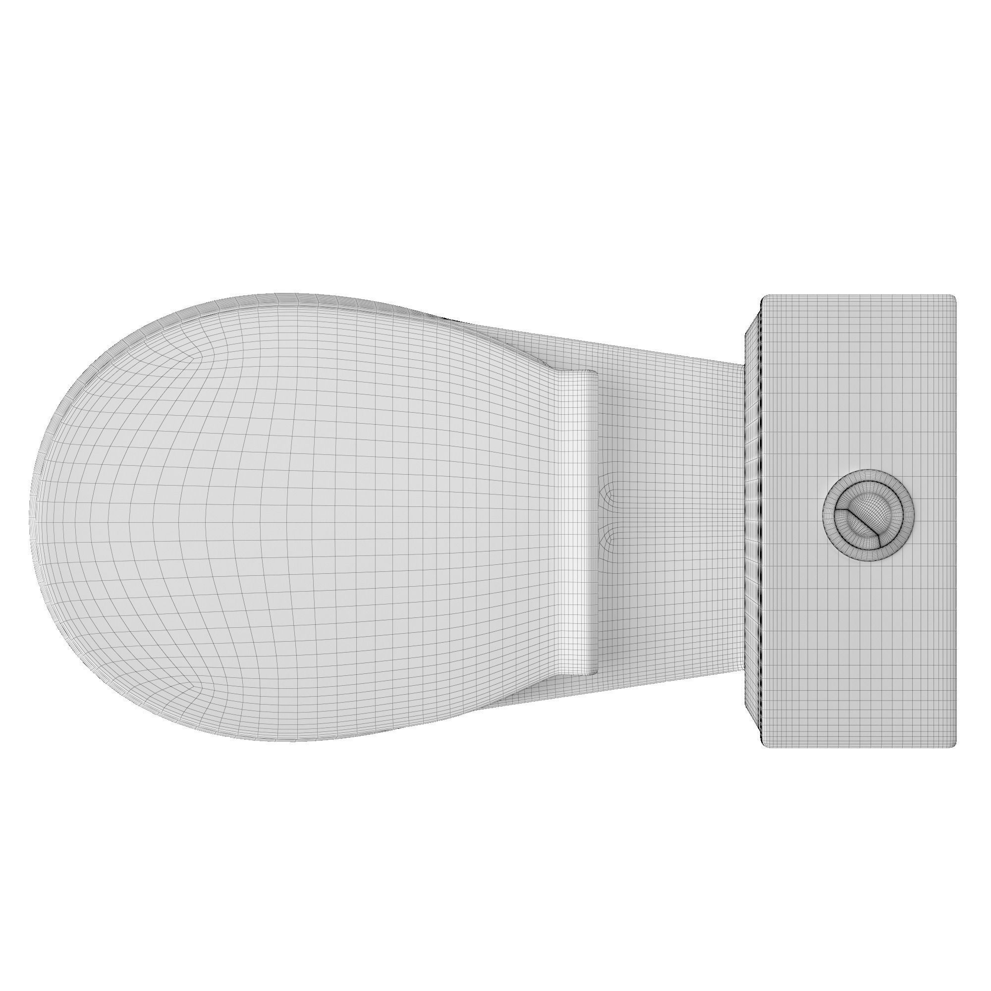 Two piece oval shape EWC toilet 3D model Modeled in 3ds max 3D model_8