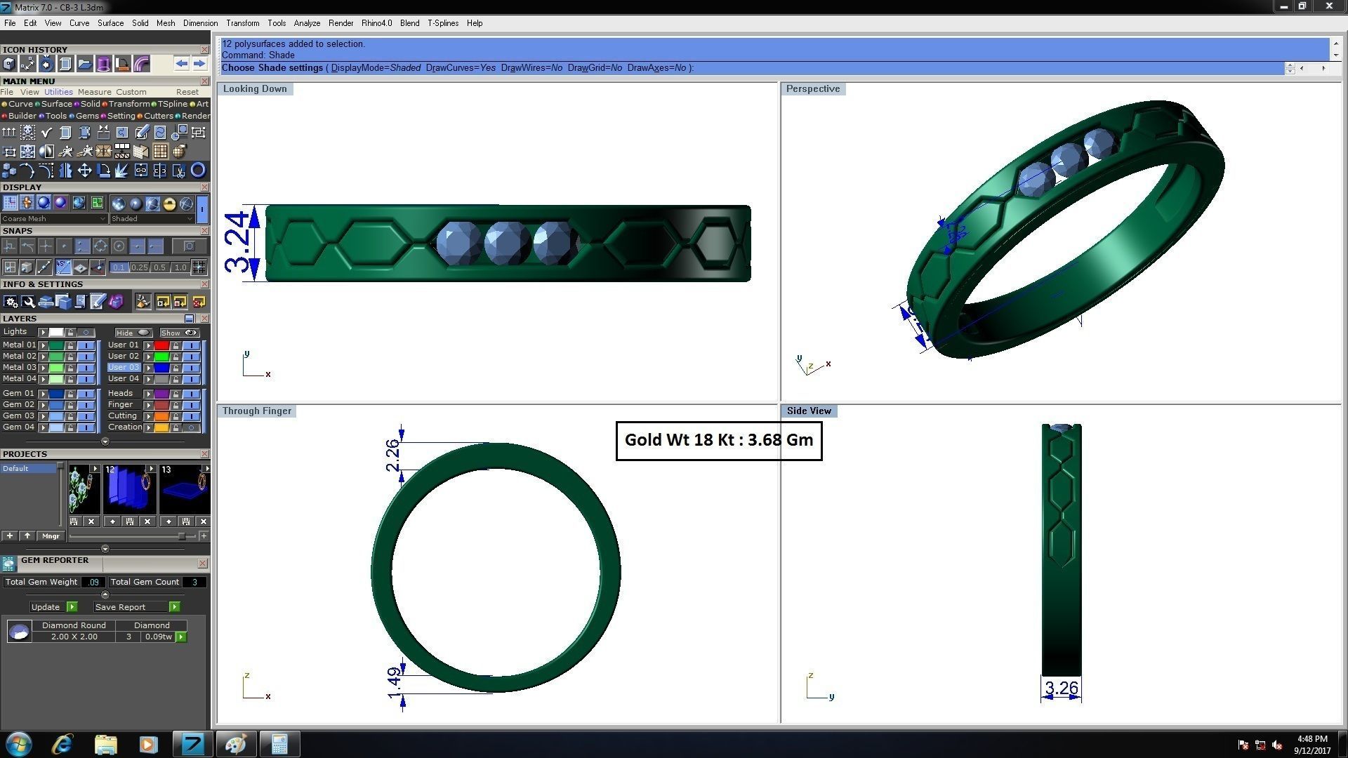 Women band ring 3dm stl render detail 3D print model_12
