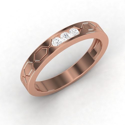 Women band ring 3dm stl render detail 3D print model