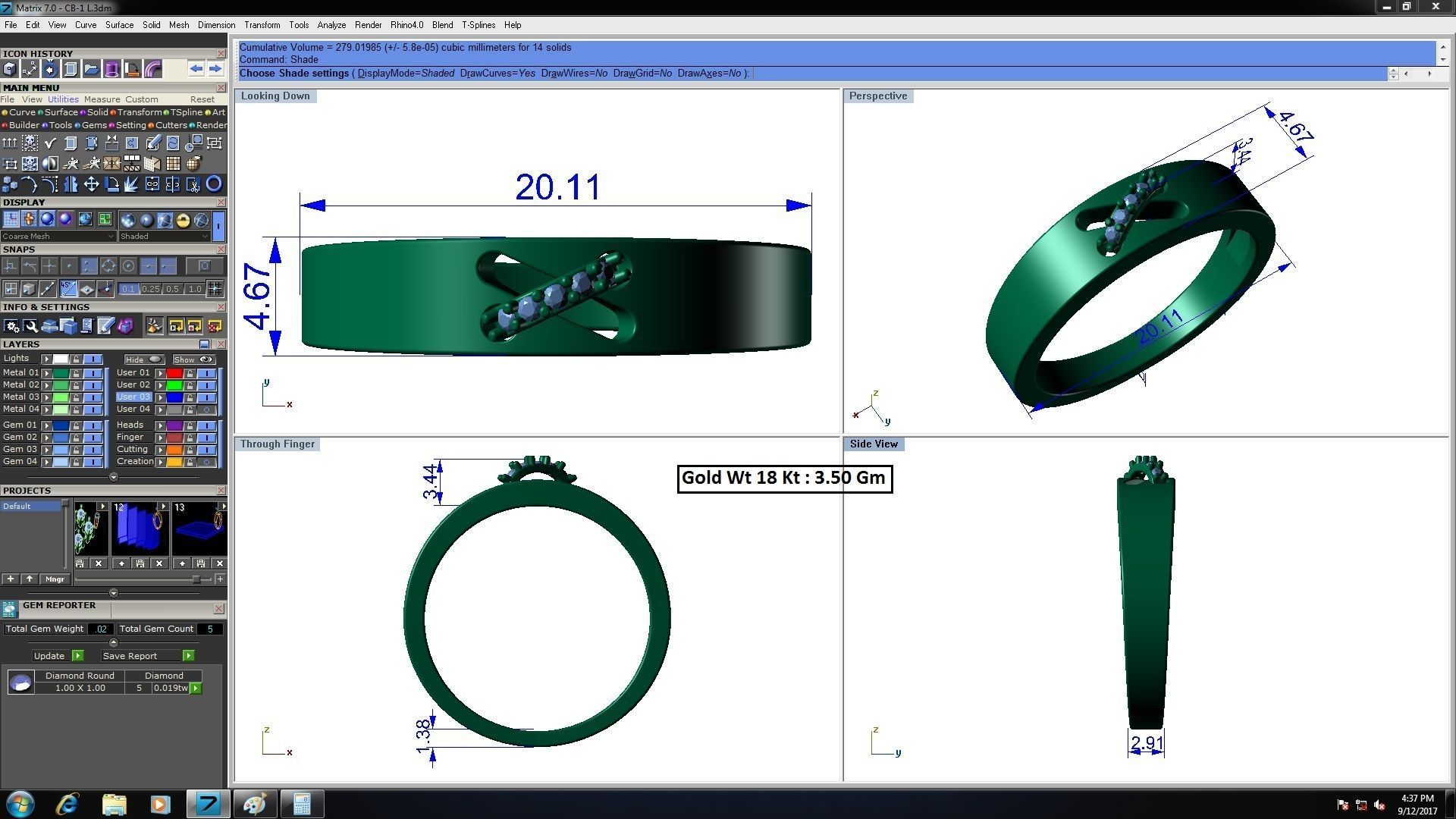 Women band ring 3dm stl render detail 3D print model_12