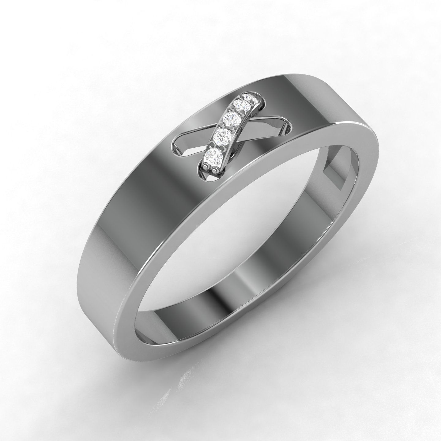 Women band ring 3dm stl render detail 3D print model_1