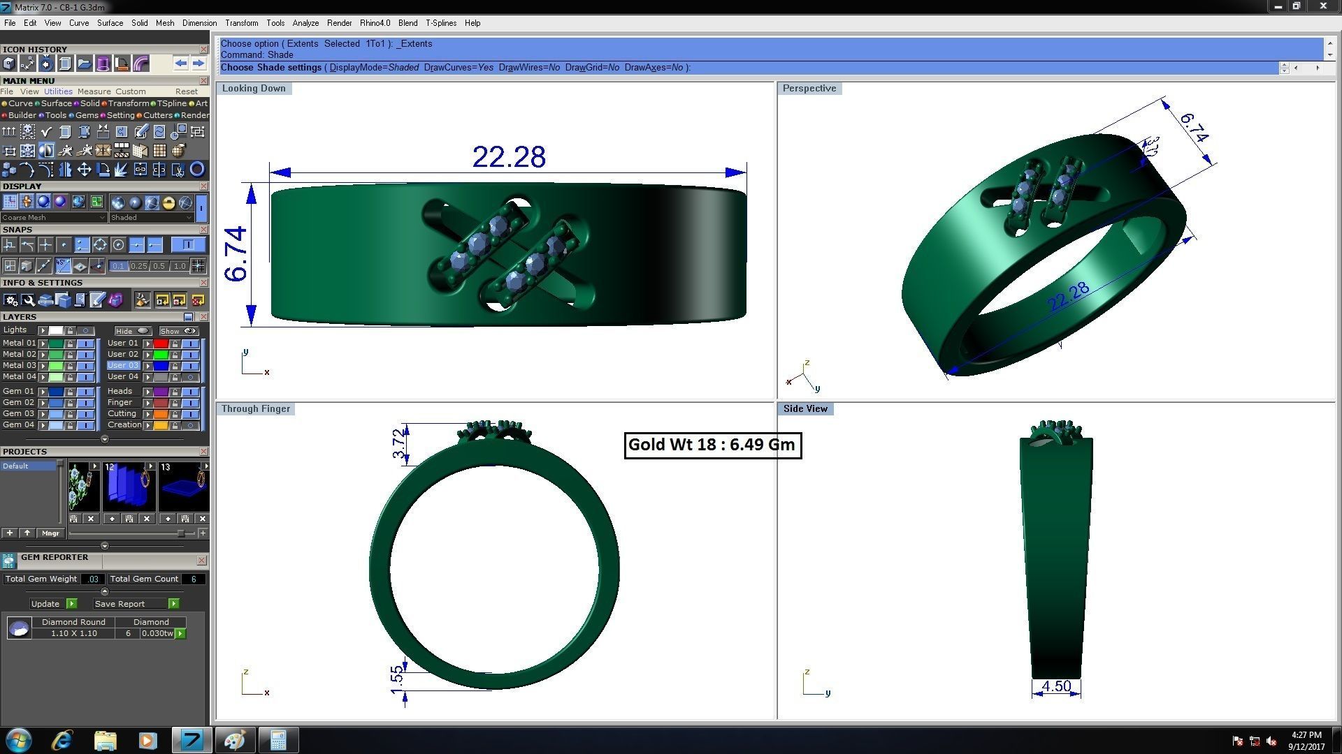 Women band ring 3dm stl render detail 3D print model_12