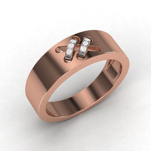 Women band ring 3dm stl render detail 3D print model
